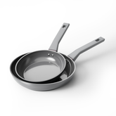 Sanho Nonstick Ceramic 8" and 10" Frying Pan Set White Background Image