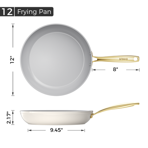 Sanho Diamond Titanium Ceramic Frying Pan - Sanho