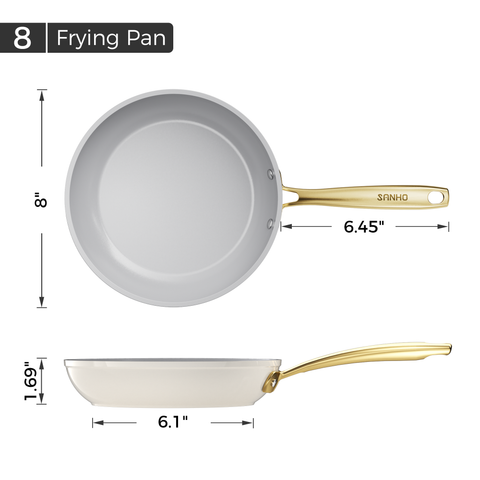 Sanho Diamond Titanium Ceramic Frying Pan - Sanho